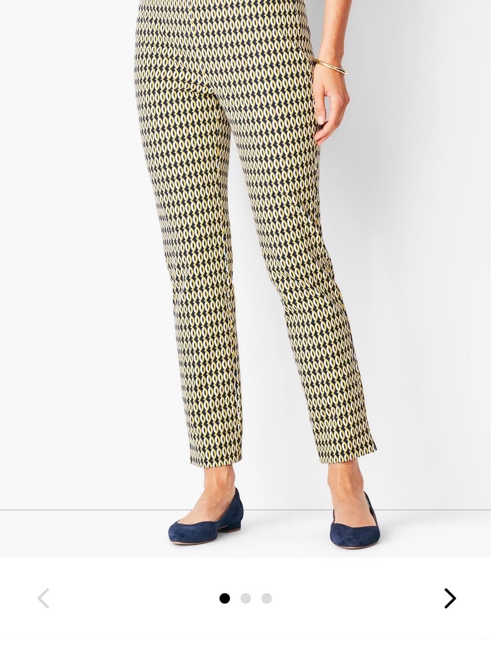 Talbots Geometric Chatham Slim Ankle Curvy Pants